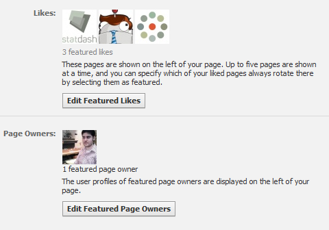 Featured Likes and Page Owners